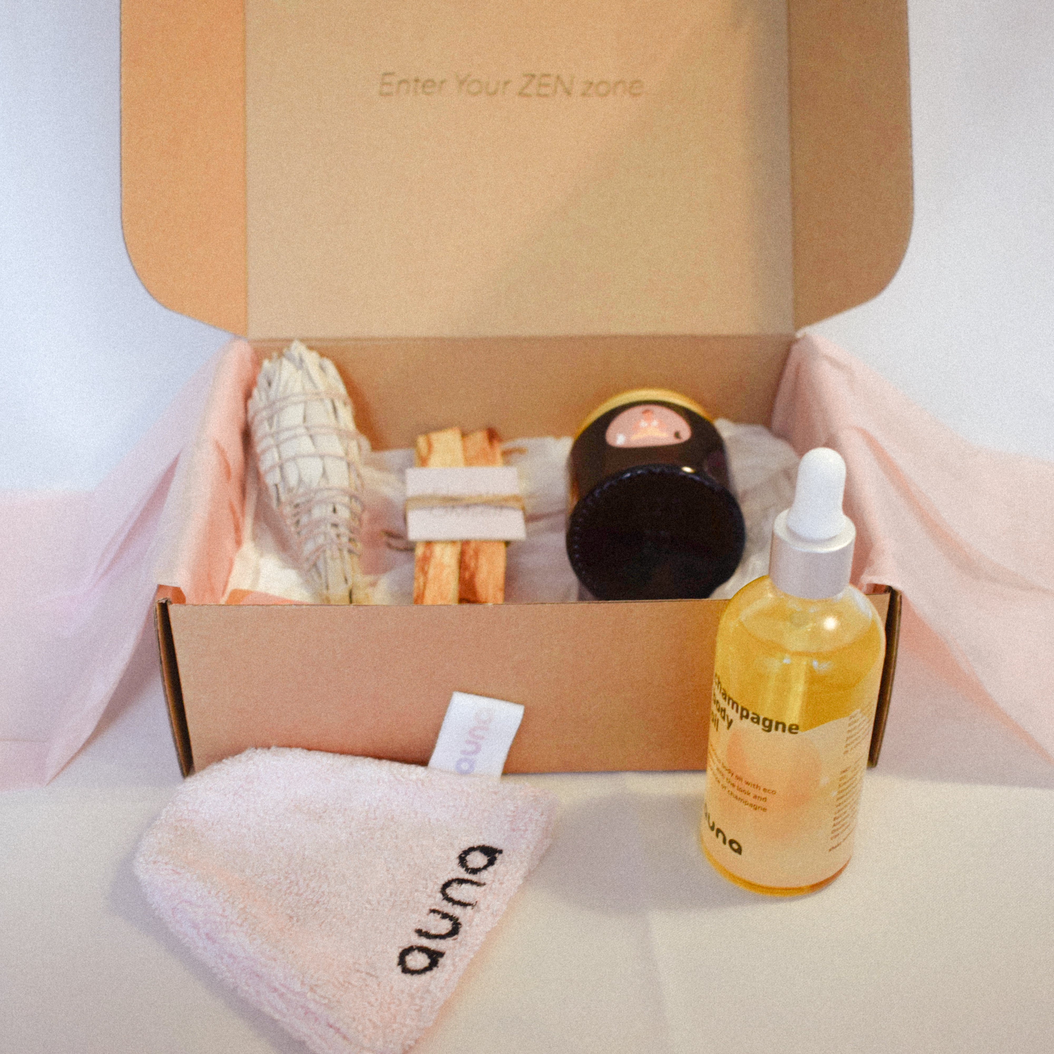 ZEN BOX with Body Oil and Bamboo Washcloth